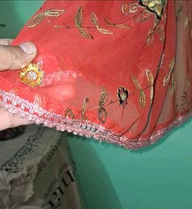 Red Embroidered Kurta dupatta of 2