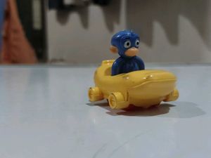 Cute jaggu with banana car