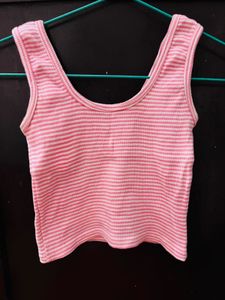 Pink Striped Tank Top