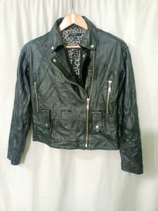Black Genuine Leather Biker Jacket
