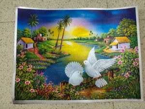 Set of 5 Metallic art posters