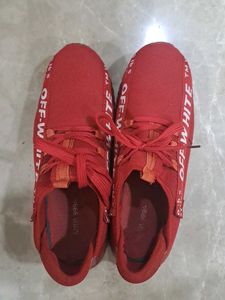 OFF-WHITE Dupe Red Sneakers