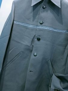 Trendy grey colour coat blazer Only