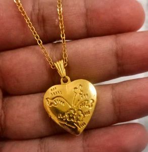 Photo HEART Golden Pendant