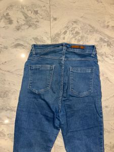 High Waisted Blue Denim Jeans