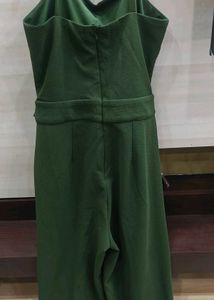 Women's Green Jumpsuit with Belt
