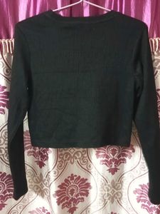 Black "Inspire Born To Be Wild" Crop Top