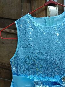 Sparkling Blue Tulle Party Dress