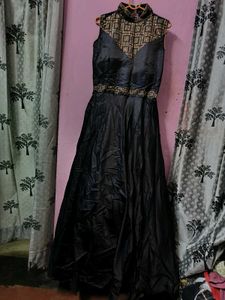 Elegant Black Embellished Gown