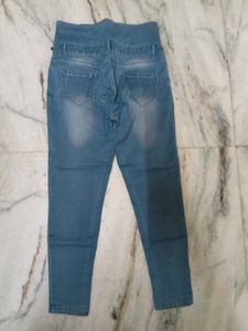 High Waisted Blue Denim Jeans