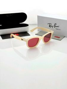 Ray-Ban Tech Sunglasses - Cream Frame with Red Len