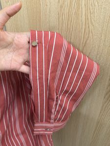 Striped V-Neck Casual Top