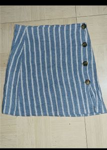 Chic Striped Button-Up Mini Skirt