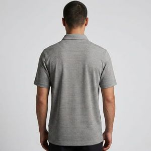 Classic Grey Textured Polo Shirt