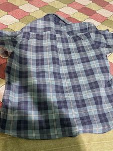 Men's Blue Plaid Casual Shirt