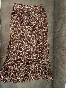 Zara Statement Snake Print Maxi Skirt