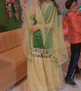 Green &amp; Yellow Kurta Set