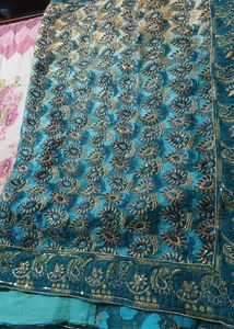 Stunning Blue &amp; Yellow Ombre Saree