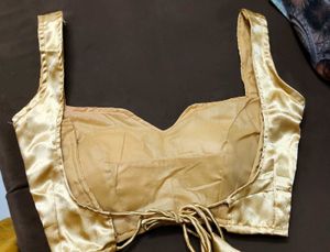 Golden tie up blouse