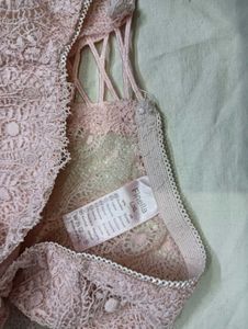 💙 Pink Lace Thong Panty