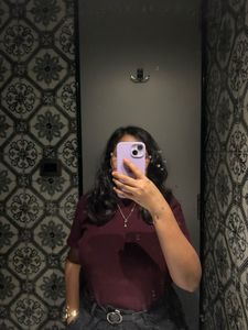 Maroon Ribbed T-Shirt