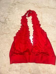 Victoria Secret Lace Trim Halter Bralette