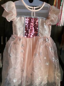 Sparkly Pink Snowflake Dress