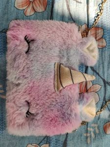 cute unicorn plush purse