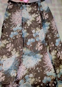 Bohemian Floral Maxi Flared Skirt
