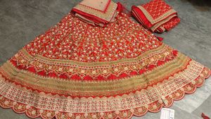 bride hand work lengha choli
