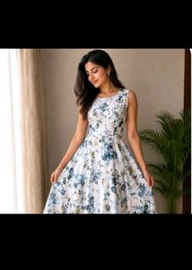 Floral Print Sleeveless Dress