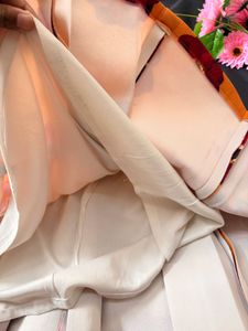 Orange Floral Flare Dress