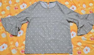 Cute Polka Dot Bell Sleeve Top