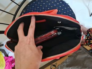 Zara monochrome orange city bag