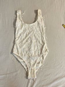 Sparkly White One-Piece