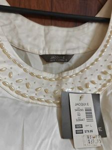 New Elegant white embellished Beaded Top
