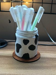 Cow Print Jar