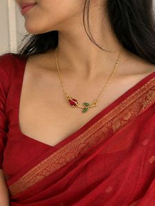 Elegant Rose Pendant Necklace