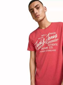 Jack &amp; Jones Men’s True Red Graphic T-Shirt
