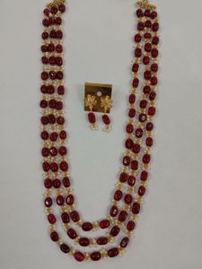 Elegant Beaded Necklace & Earrings Set
