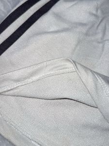 Light Beige Striped Athletic Shorts