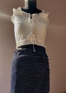 Zara Ruched Mini Skirt