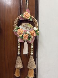 Handmade "Shubh Laabh" Floral Door Hanging