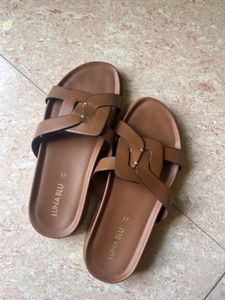 Stylish Brown Slide Sandals