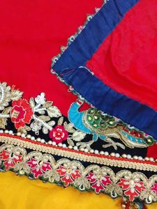 Embellished Peacock Two Pieces Saree