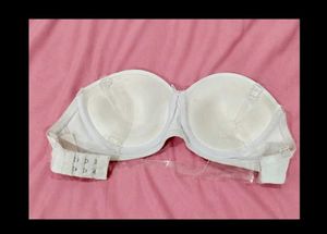 White Padded Bra with Transparent Straps