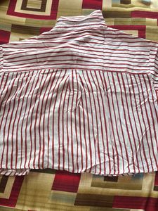 Chic Striped Button-Up Top