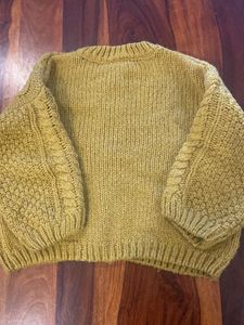 Cozy Mustard Cable Knit Loose Fit Cardigan