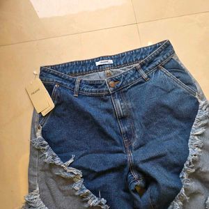 Freakins Unique Fringed Denim Jeans