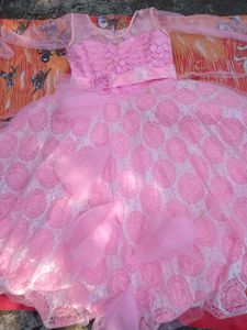 Baby Pink Girl Concan Dress